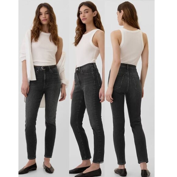 Gap Cigarette Jeans High Rise Vintage Black Jeans - Picture 1 of 13